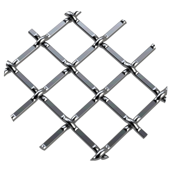 Designs Of Distinction .5" Round Single Diamond Decorative Grille - Satin Nickel, 36" W x 48" L Sheet 0136481214FSN1 - main